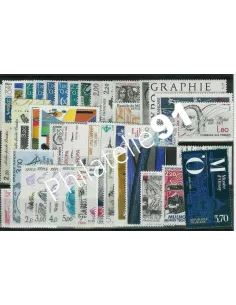 Année complète de timbres de France 1986, collection timbres France