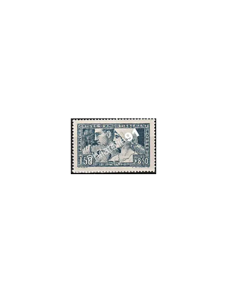 Timbre n° 252, Caisse d'Amortissement, travail, timbre France