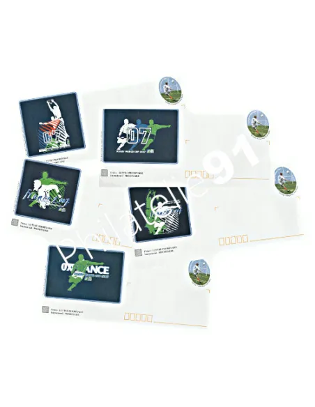 France - Lot de 5 enveloppes illustrées - thématique Rugby