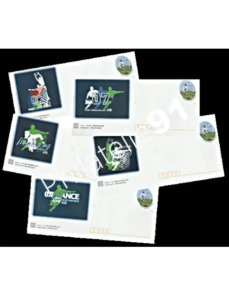 France - Lot de 5 enveloppes illustrées - thématique Rugby
