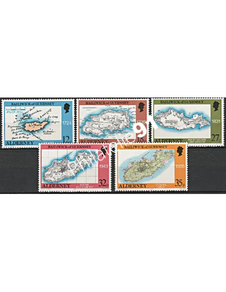 ALDERNEY - Timbres neufs n° 37 à 41