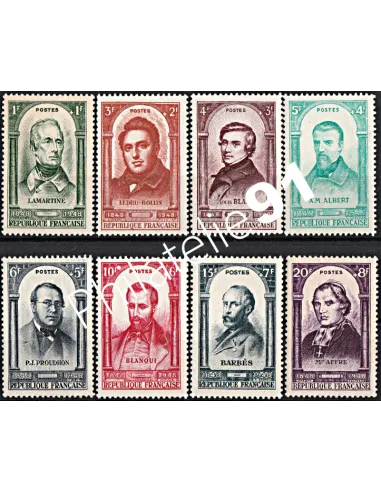 timbres n° 795 à 802, Personnages, collection  timbres France