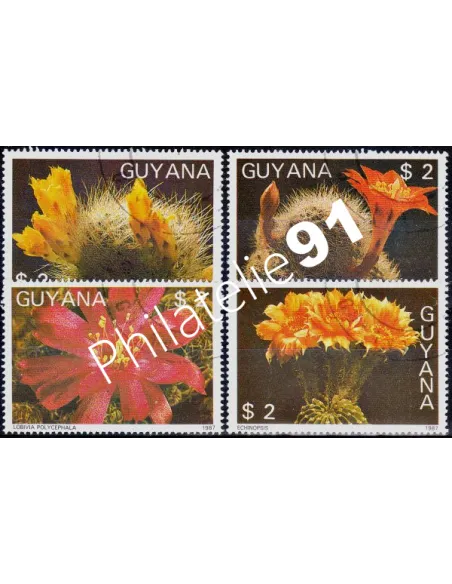 GUYANA - n° 1769 MN à 1769 MR - FLEURS DE CACTUS