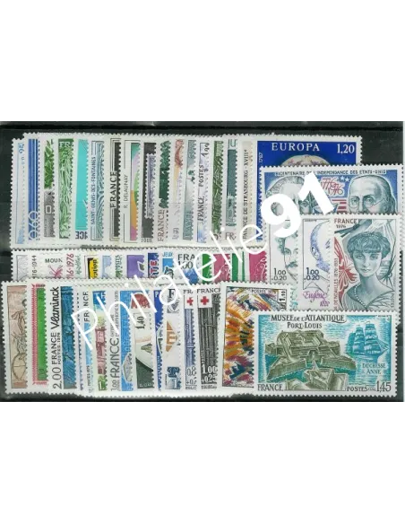 Année complète de timbres de France 1976, collection timbres France