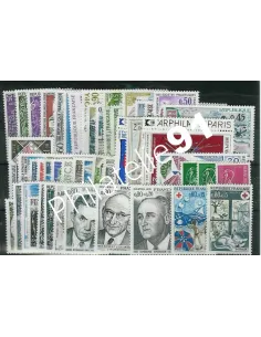 Année complète de timbres de France 1974, collection timbres France