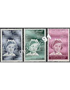 Timbres du Maroc  n° 393 à 395 - enfance