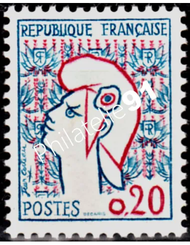 n° 1282, Marianne de Cocteau, collection timbres France