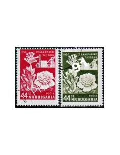 Timbres de BULGARIE n° 865 à 866 - Thématique : ROSES