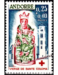 Timbre d'Andorre Français n° 172, Croix Rouge, timbreS d'Europe