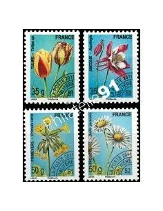 Timbre Préoblitéré n° 259 à 262 - Série Fleurs, Timbres de France