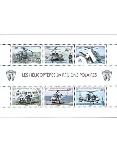 Timbres TAAF F654, hélicoptères en régions polaires, timbres DOM TOM