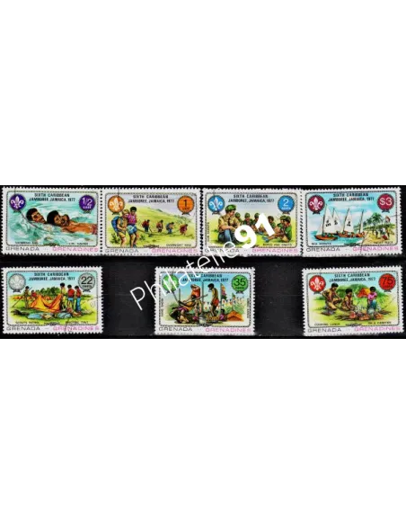 GRENADINES (ÎLES) - n° 215 à 221 obl - SCOUTISME
