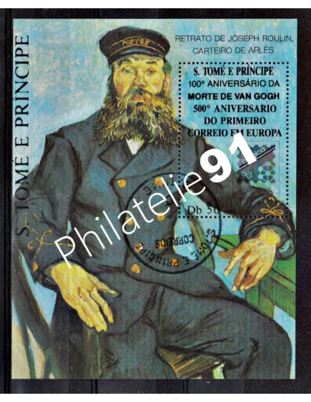 Timbre - Bloc SAINT-THOMAS ET PRINCE - BF n° 79 - VAN GOGH