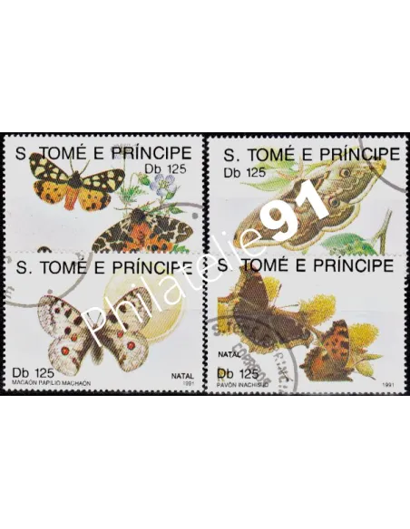 SAINT-THOMAS ET PRINCE - n° 1076 à 1079 - PAPILLONS