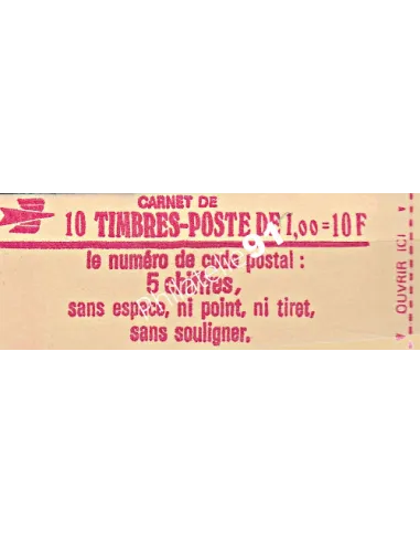 Carnet n° 1972-C2a - Type Sabine - Collection timbre France
