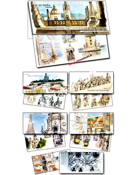 Bloc Souvenir n° 38 à 43, LISBONNE, collection de Timbres de France