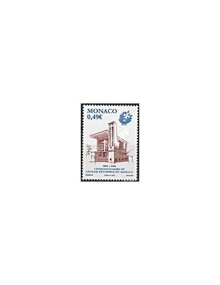 MONACO n° 2608,Cinquantenaire de l'Eglise réformée de Monaco, Timbres Monaco