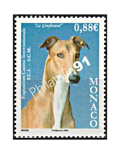 MONACO n° 2622,Chien - le Greyhound, Timbres Monaco