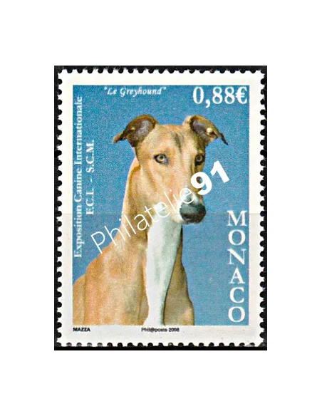 MONACO n° 2622,Chien - le Greyhound, Timbres Monaco