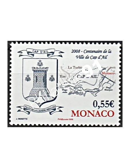 MONACO n° 2629,Centenaire de la ville du Cap d'Ail, Timbres Monaco