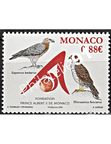 MONACO n° 2634,Fondation Albert II de Monaco. Rapaces, Timbres Monaco