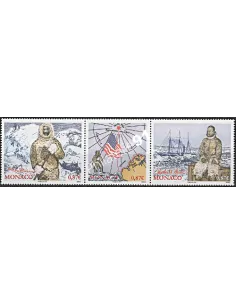 MONACO n°2655 à 2657,Robert Edwin Peary au pôle Nord, Timbres Monaco
