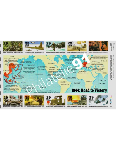 ÉTATS-UNIS - Feuille n° 2242 à 2251 - La Seconde guerre mondiale (4)