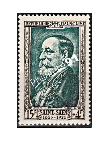 n°  932,Célébrités du XIXe siècle,Camille St-Saëns, timbres France