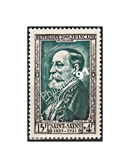 n°  932,Célébrités du XIXe siècle,Camille St-Saëns, timbres France