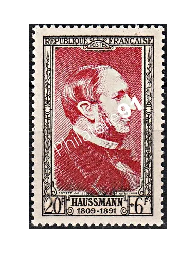 Timbre n°934,Célébrité,Baron Haussmann, Collection Timbres France