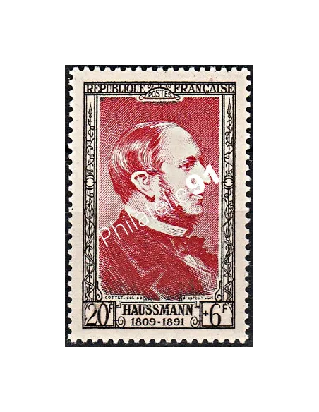 Timbre n°934,Célébrité,Baron Haussmann, Collection Timbres France