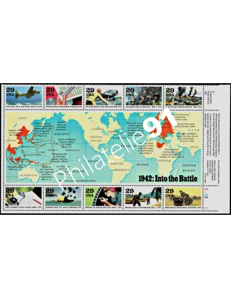 ÉTATS-UNIS - Feuille n° 2099 à 2108 - La Seconde guerre mondiale (2)