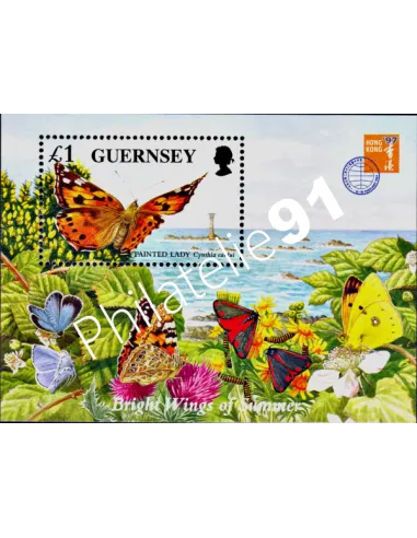 GUERNESEY (GRANDE-BRETAGNE) - BF n° 36 ** - PAPILLONS