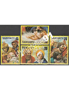 Timbre de Vanuatu n° 662 à 665, Noël, Timbres des colonies Françaises