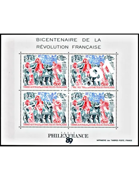 Bloc n° 1 des TAAF - Bicentenaire Philexfrance 89