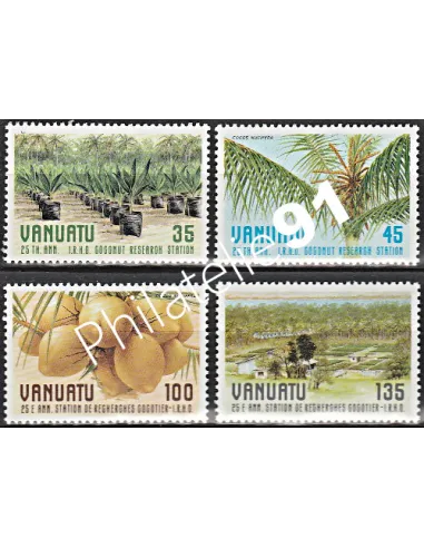 Timbres de Vanuatu n° 759 à 762, cocotier, Timbres des colonies