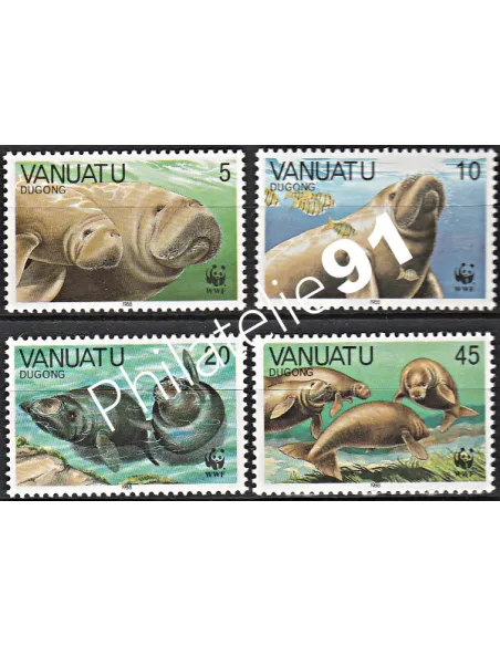 Timbres de Vanuatu n° 797 à 800, WWF, Timbres des colonies Françaises