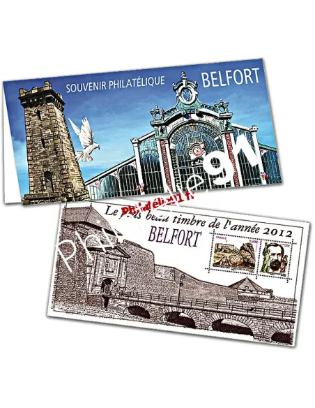 Bloc souvenir n° 89 - le plus beau timbre de l'année 2012 - BELFORT