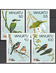 Timbres de Vanuatu n° 866 à 869, oiseaux, Timbres des colonies