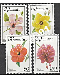 Timbres de Vanuatu n° 903 à 906, fleurs, Timbres colonies Françaises
