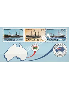 Bloc de timbres de Vanuatu n° 6 - Timbres des colonies Françaises