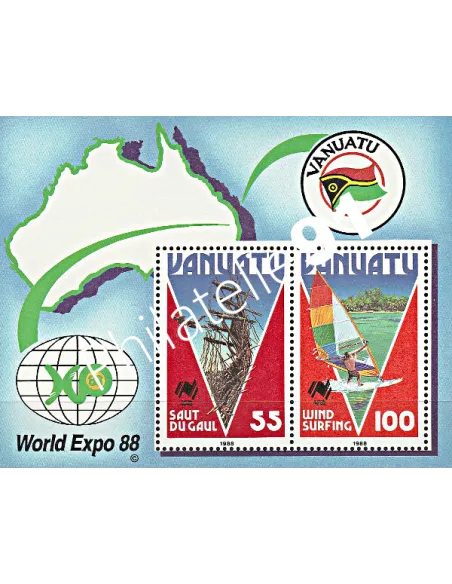 Bloc de Timbres de Vanuatu n° 10 - Timbres des colonies Françaises