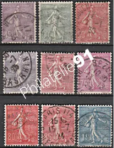 Timbre n° 197 à 205 oblitéré - collection timbres France
