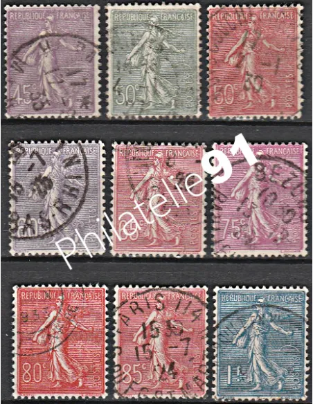 Timbre n° 197 à 205 oblitéré - collection timbres France