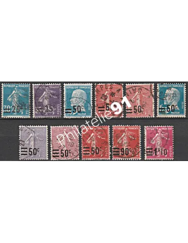 Timbre n° 217 à 228 oblitéré - collection timbres France
