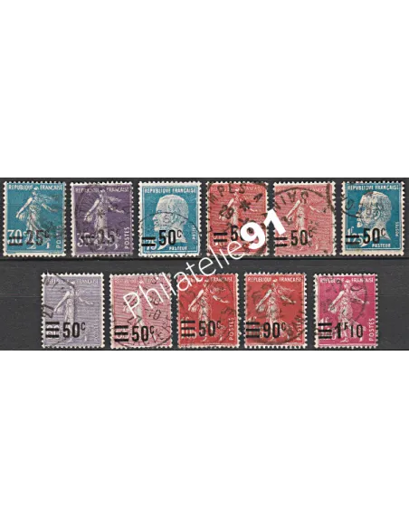 Timbre n° 217 à 228 oblitéré - collection timbres France