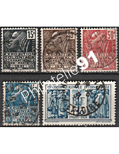 Timbre n° 270 à 274 oblitéré - collection timbres France