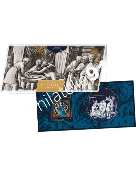 Souvenir philatélique Léonard Limosin, émailleur du roi, collection timbres France