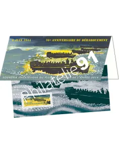Souvenir philatélique Débarquement, collection timbres France
