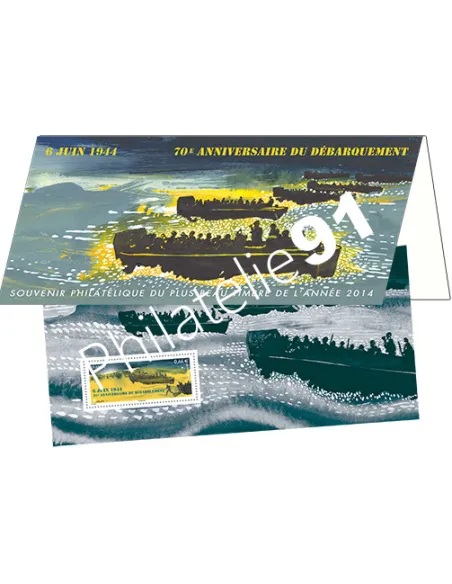 Souvenir philatélique Débarquement, collection timbres France